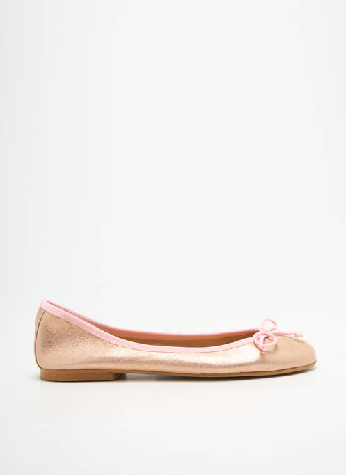 Ballerines tissage satiné talon plat jusqu'à 3cm rose BELLA STORIA femme