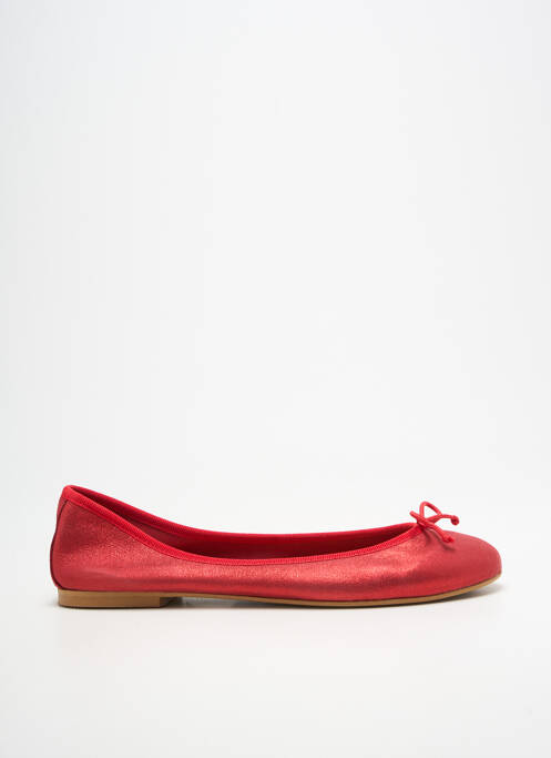 Ballerines tissage satiné talon plat jusqu'à 3cm rouge BELLA STORIA femme