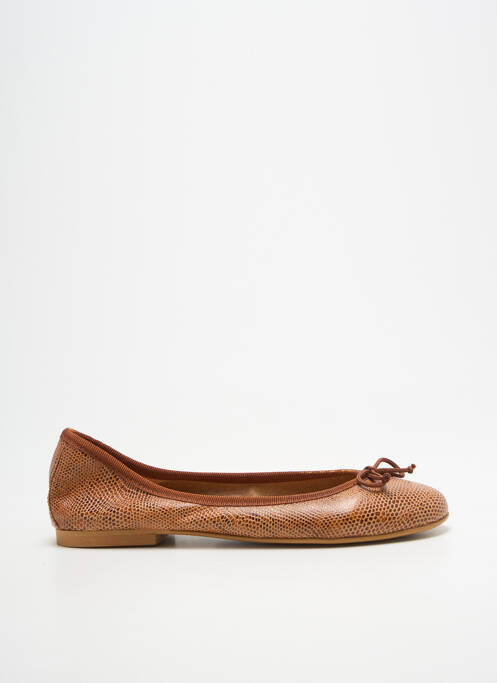 Ballerines bout rond talon plat jusqu'à 3cm marron BELLA STORIA femme