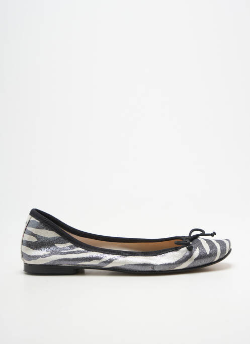 Ballerines tissage satiné talon plat jusqu'à 3cm noir BELLA STORIA femme
