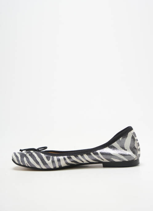 Ballerines tissage satiné talon plat jusqu'à 3cm noir BELLA STORIA femme