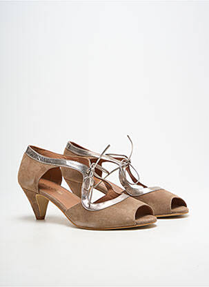 Sandales/nu pieds bout ouvert talon de 4 à 6cm marron BELLA STORIA femme