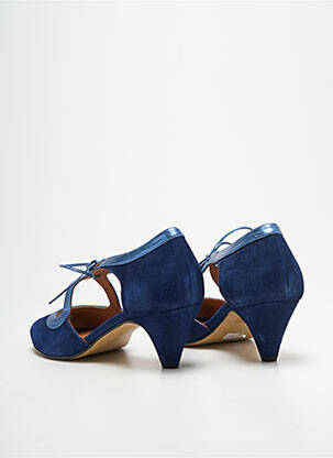 Sandales/nu pieds bout ouvert talon de 4 à 6cm bleu BELLA STORIA femme