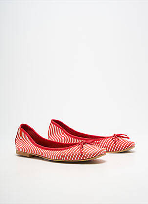 Ballerines bout rond talon plat jusqu'à 3cm rouge BELLA STORIA femme
