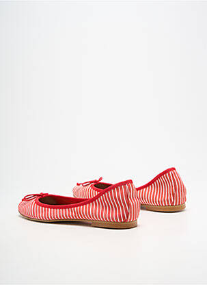 Ballerines bout rond talon plat jusqu'à 3cm rouge BELLA STORIA femme