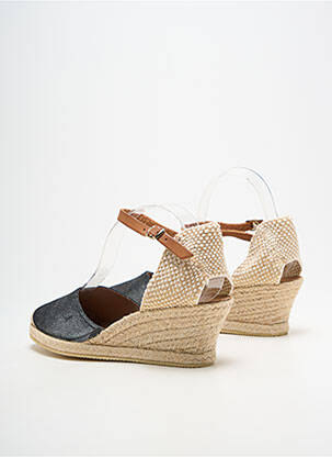 Espadrilles bout rond talon de 4 à 6cm argent BELLA STORIA femme
