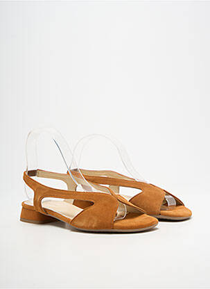 Sandales/nu pieds bout ouvert talon plat jusqu'à 3cm marron BELLA STORIA femme