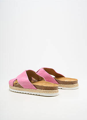 Mules/sabots bout ouvert talon plat jusqu'à 3cm rose BELLA STORIA femme