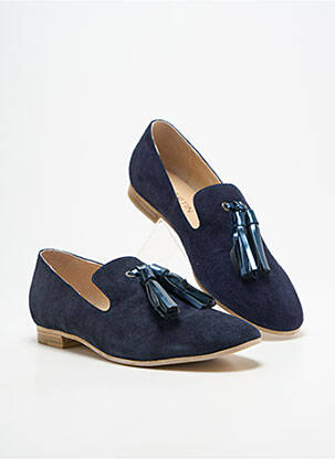 Mocassins chiquet talon plat jusqu'à 3cm bleu JB MARTIN femme