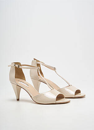 Sandales/nu pieds matière lisse talon de 4 à 6cm beige JB MARTIN femme