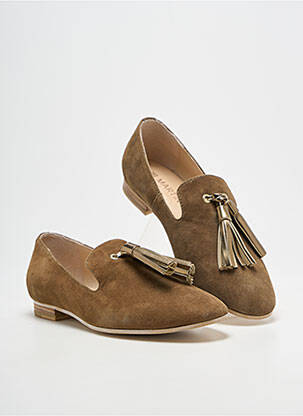 Mocassins chiquet talon plat jusqu'à 3cm marron JB MARTIN femme