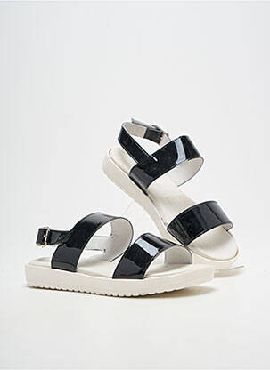 Sandales/nu pieds matière lisse talon plat jusqu'à 3cm noir BELLA STORIA femme