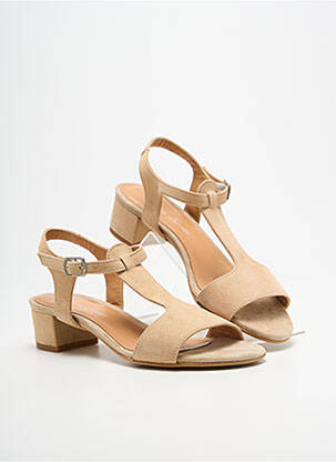 Sandales/nu pieds talon bottier talon de 4 à 6cm beige BELLA STORIA femme