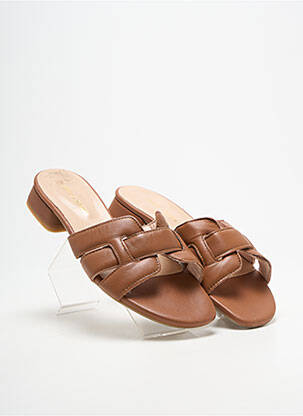 Mules/sabots type de semelle amortissante talon plat jusqu'à 3cm marron BELLA STORIA femme