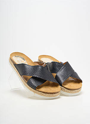 Mules/sabots bout ouvert talon plat jusqu'à 3cm noir BELLA STORIA femme