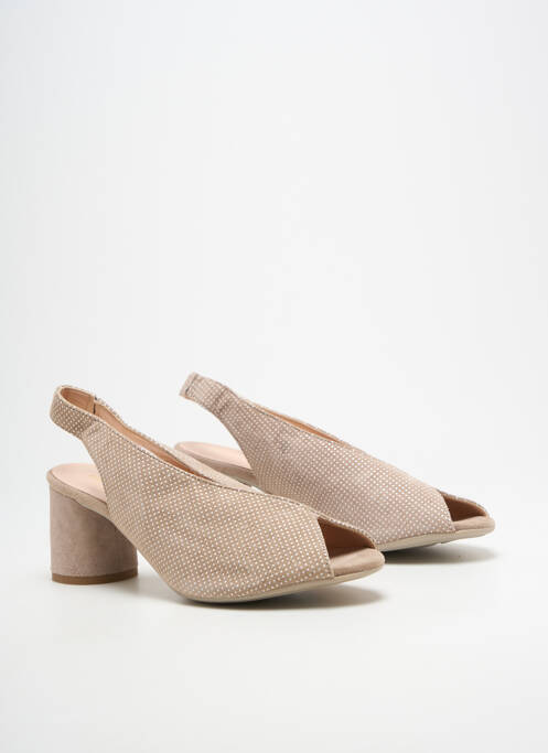 Escarpins talon bottier talon de 4 à 6cm beige BELLA STORIA femme