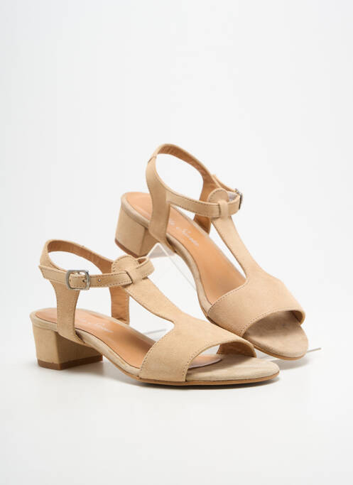 Sandales/nu pieds talon bottier talon de 4 à 6cm beige BELLA STORIA femme