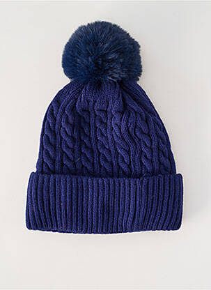 Bonnet stretch bleu C'EST BEAU LA VIE femme