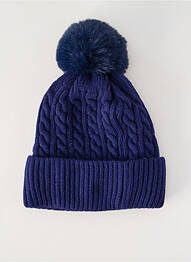 Bonnet stretch bleu C'EST BEAU LA VIE femme