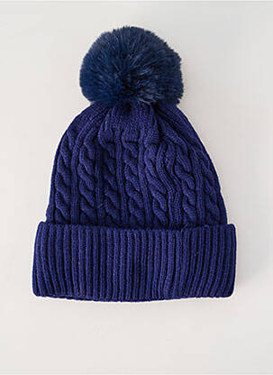 Bonnet stretch bleu C'EST BEAU LA VIE femme