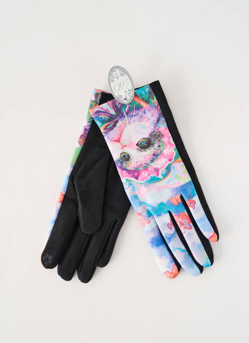 Gants stretch bleu BO femme