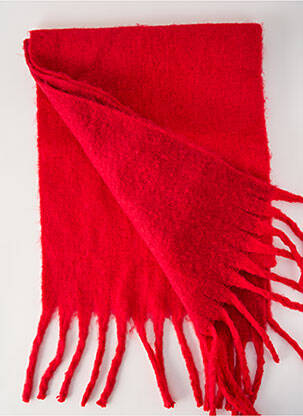 Echarpe finition franges rouge JULIE GUERLANDE femme