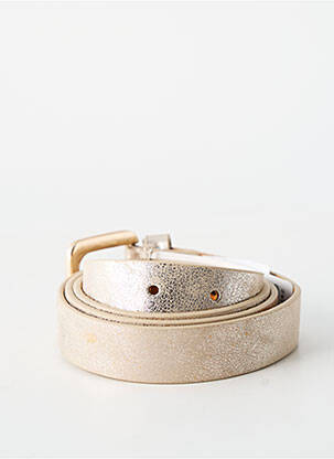 Ceinture effet matière satinée beige FASHION KINGDOM femme
