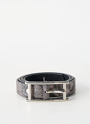 Ceinture effet matière satinée gris FASHION KINGDOM femme
