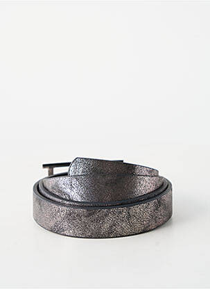 Ceinture effet matière satinée gris FASHION KINGDOM femme