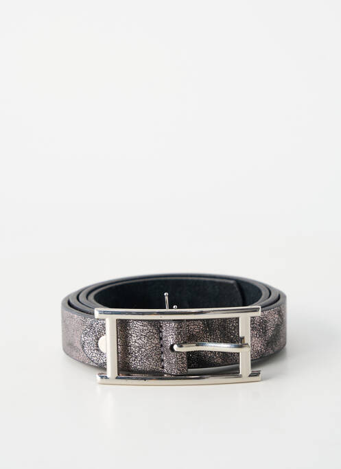 Ceinture effet matière satinée gris FASHION KINGDOM femme