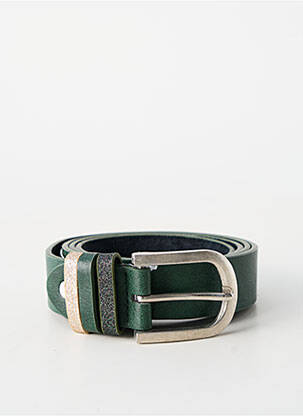 Ceinture tissage simili-cuir vert FASHION KINGDOM femme