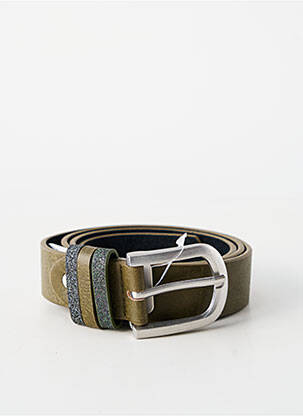 Ceinture coutures renforcées vert FASHION KINGDOM femme