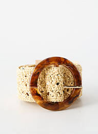 Ceinture tissage tressé beige JULIE GUERLANDE femme