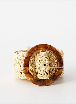 Ceinture tissage tressé beige JULIE GUERLANDE femme