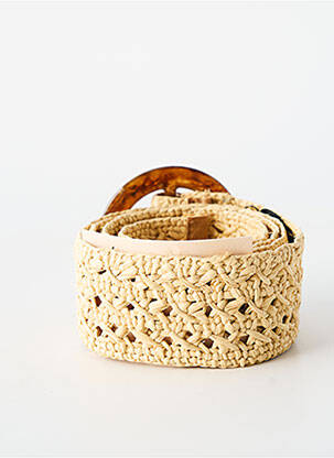 Ceinture tissage tressé beige JULIE GUERLANDE femme