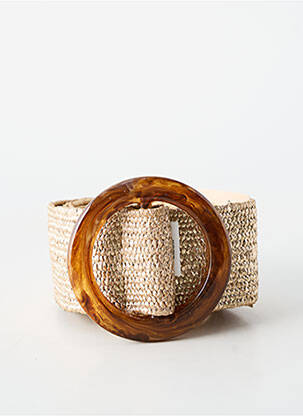 Ceinture effet matière satinée beige JULIE GUERLANDE femme