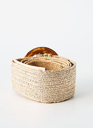 Ceinture effet matière satinée beige JULIE GUERLANDE femme