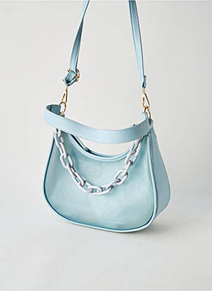 Sac coutures renforcées forme rectangulaire bleu BESTINI femme