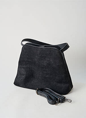 Sac coutures renforcées forme rectangulaire noir ETERNEL femme