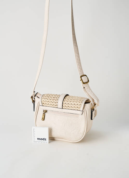 Sac fermeture rabat clipsé forme carré blanc MANDOLINE femme