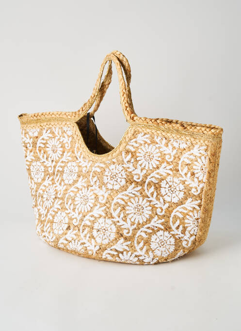 Sac poignée 2 anses de portée forme plage beige JULIE GUERLANDE femme