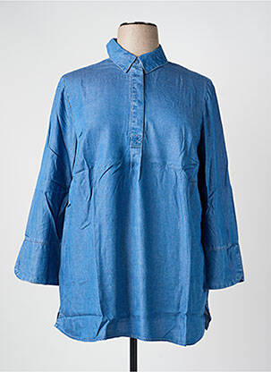 Tunique manches longues fermeture boutonnée sur le devant bleu SHEEGO femme