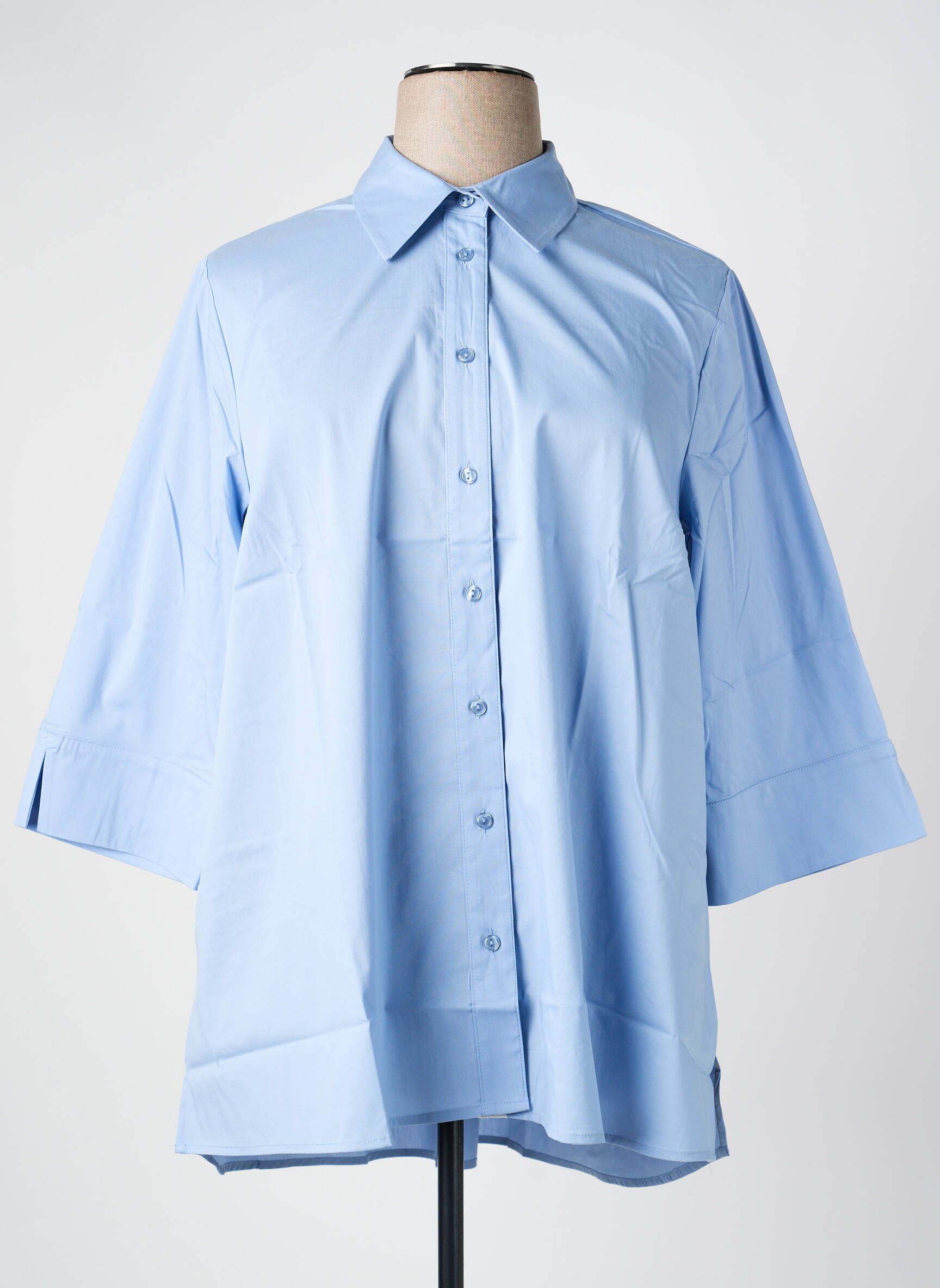 Blouse manches 3/4 manches 3/4 bleu SHEEGO femme