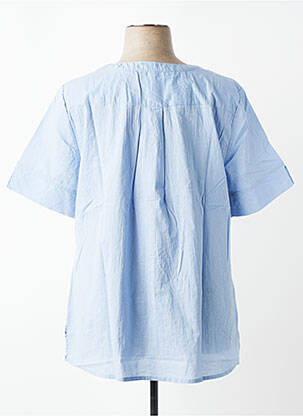 Chemisier coupe droite manches courtes bleu SHEEGO femme