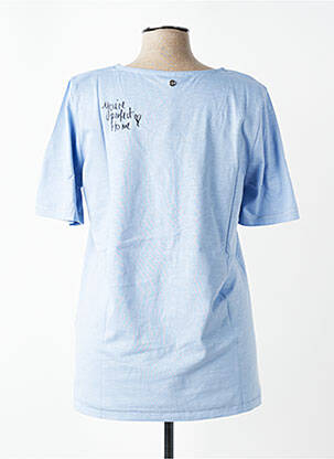 T-shirt coupe droite manches courtes bleu SHEEGO femme