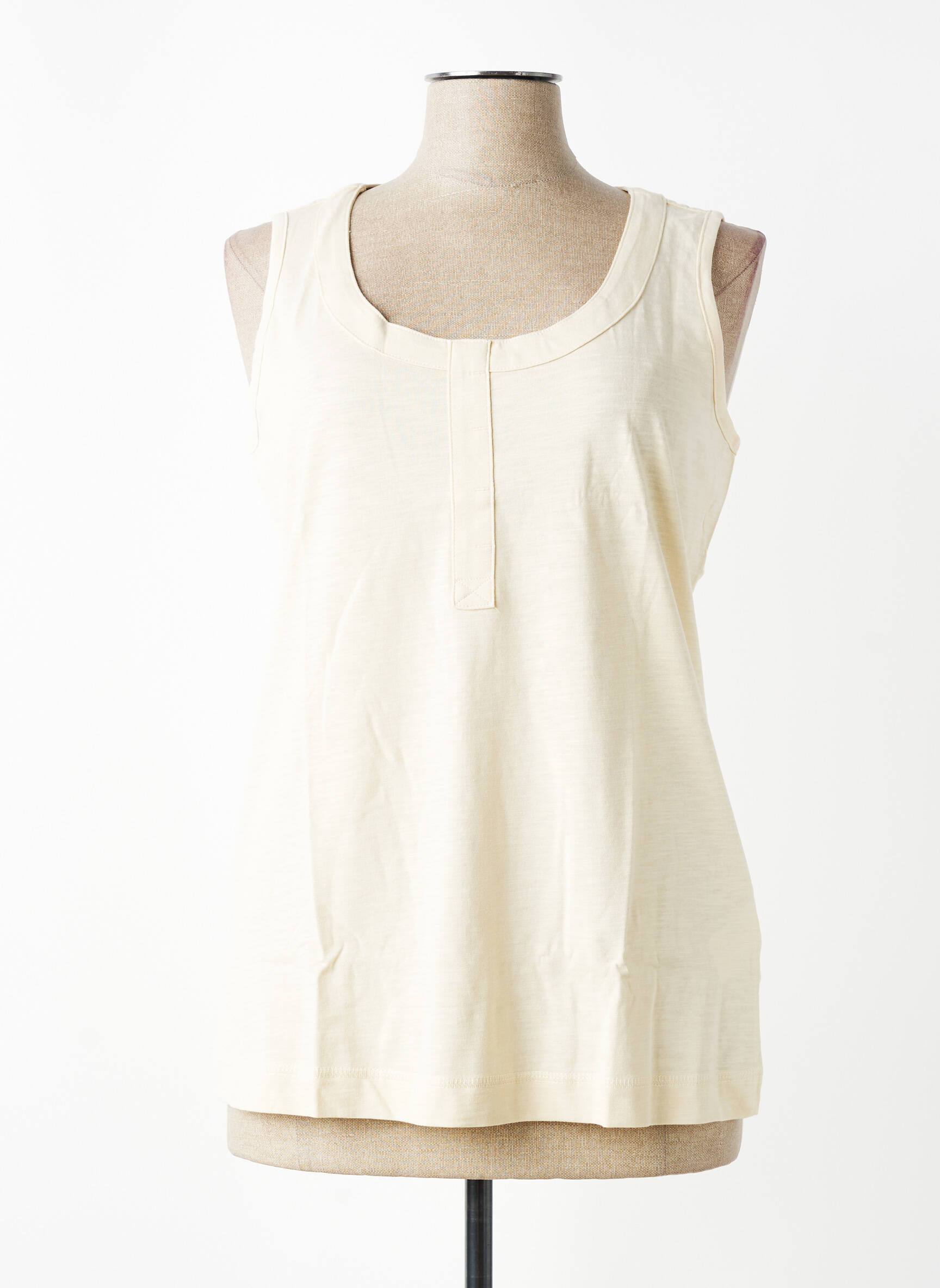 Débardeur coupe droite sans manche beige SHEEGO femme