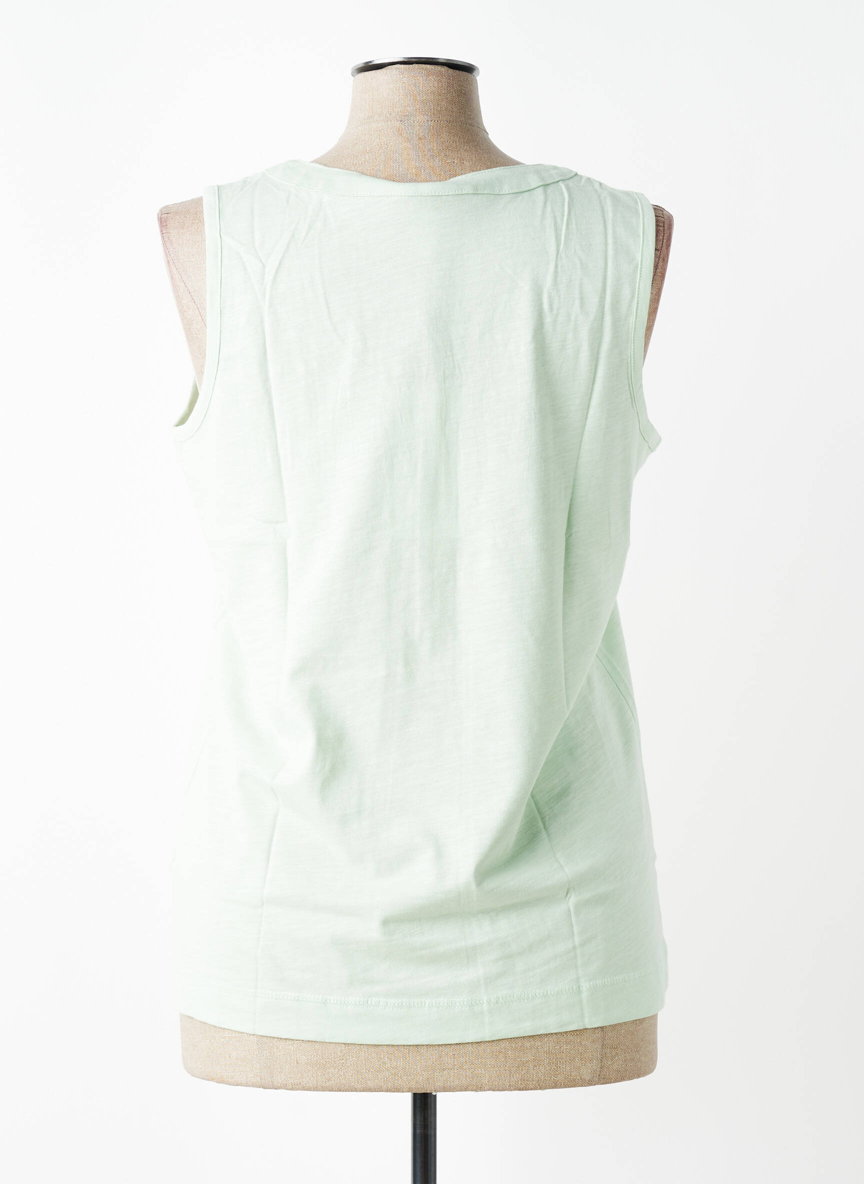 Débardeur coupe droite sans manche vert SHEEGO femme