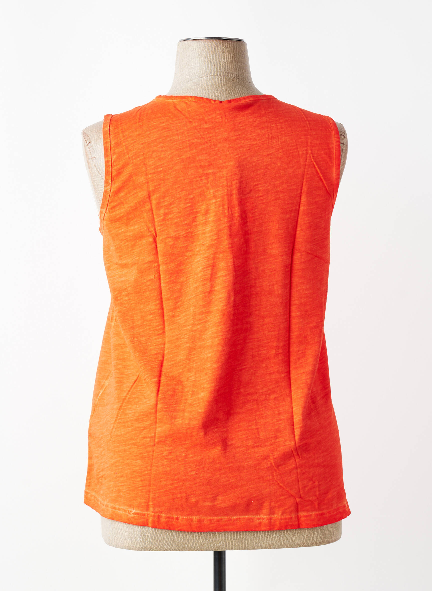Débardeur coupe droite sans manche orange SHEEGO femme