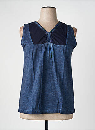 Débardeur coupe droite sans manche bleu SHEEGO femme