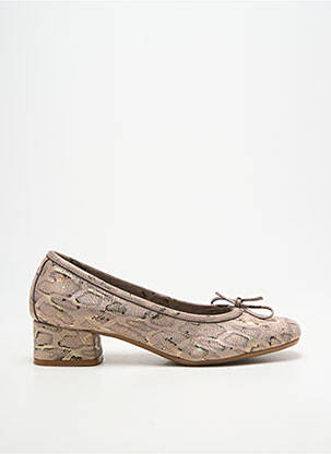 Escarpins bout carré talon de 4 à 6cm gris REQINS femme
